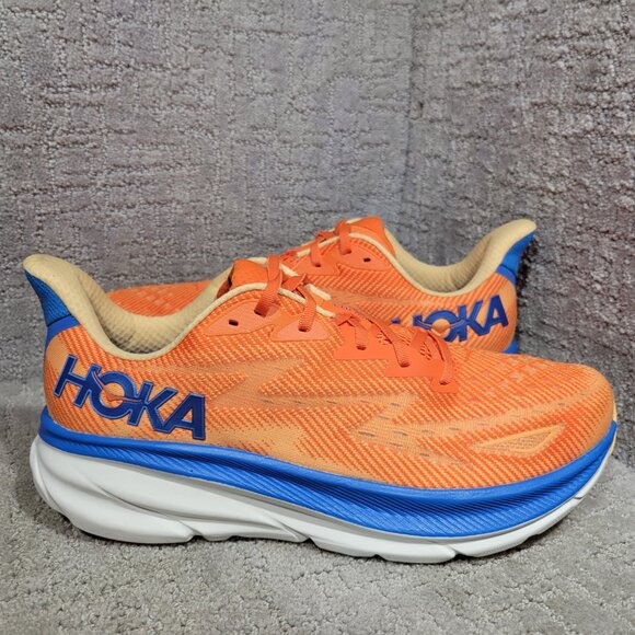 Hoka One One Clifton 9 Men's Size 13D Orange Impala Athletic Running Sneakers. - Picture 9 of 13